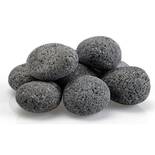 American Fire Glass 2 to 4 Inch Large Gray Tumbled Lava Stone   20 Pounds
