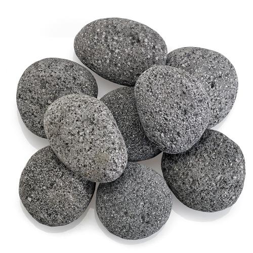 American Fire Glass 2 to 4 Inch Large Gray Tumbled Lava Stone   20 Pounds