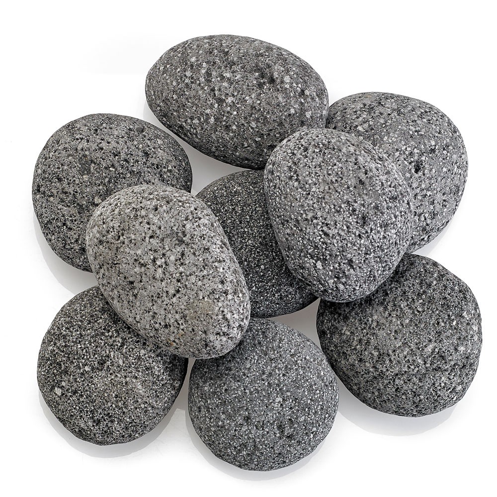 American Fire Glass 2 to 4 Inch Large Gray Tumbled Lava Stone   20 Pounds