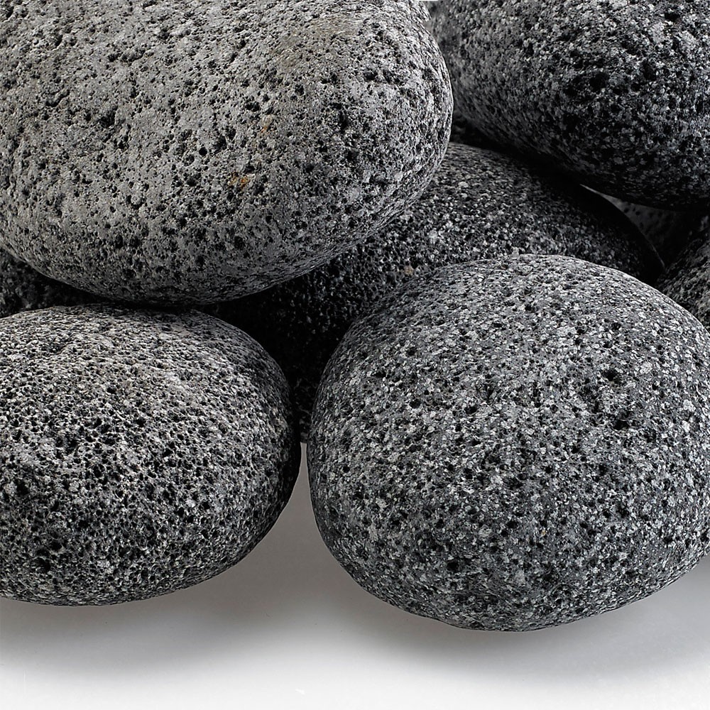 American Fire Glass 2 to 4 Inch Large Gray Tumbled Lava Stone   20 Pounds