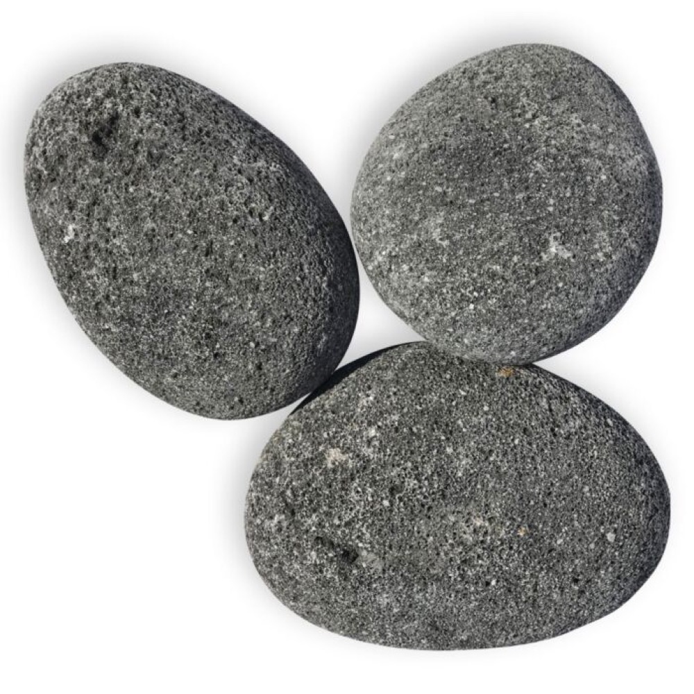 American Fire Glass 4 to 6 Inch Extra Large Gray Tumbled Lava Stone   10 Pounds