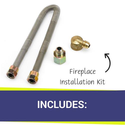 American Fire Glass 30 Inch Natural Gas Stainless Steel H Style Burner