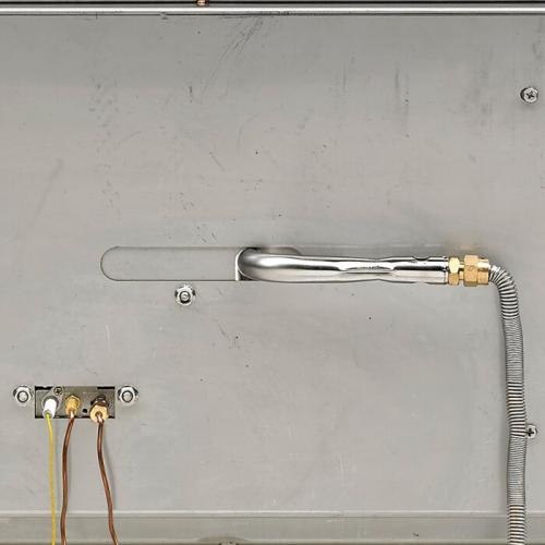 American Fire Glass 48 Inch Stainless Steel Linear Propane Gas Drop In Fire Pit Pan with Adjustable Flame Electric Ignition System Kit