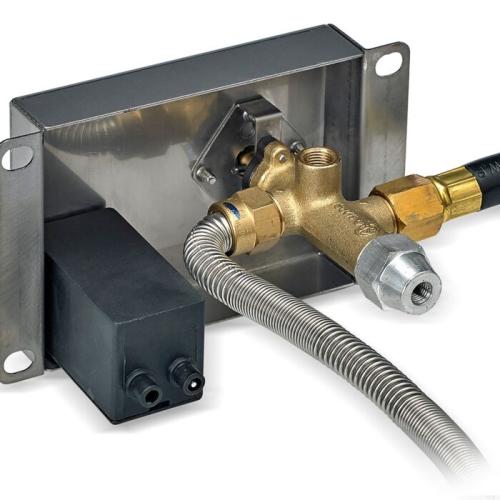 American Fire Glass 60 Inch Stainless Steel Linear Propane Gas Drop In Fire Pit Pan with Adjustable Flame Electric Ignition System Kit