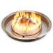 American Fire Glass 19 Inch Round Stainless Steel Propane Gas Drop in Fire Pit Pan with 12 Inch Fire Ring and Adjustable Flame Electric Ignition System Kit