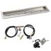 American Fire Glass 36 Inch Linear Propane Gas Drop In Fire Pit Pan with Spark Ignition Kit