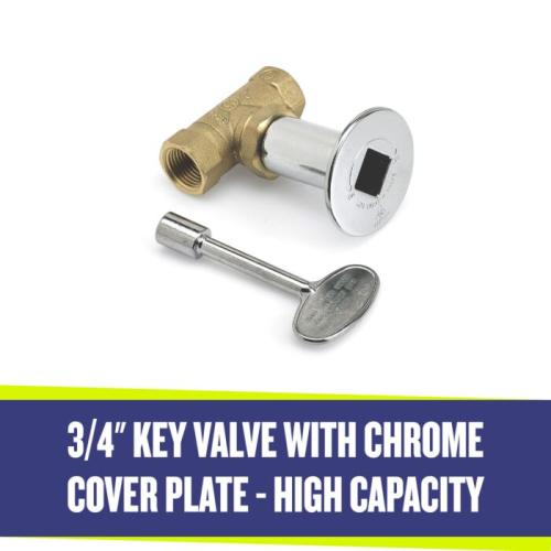 American Fire Glass Natural Gas High Capacity Flex Line Kit with High Capacity Key Valve