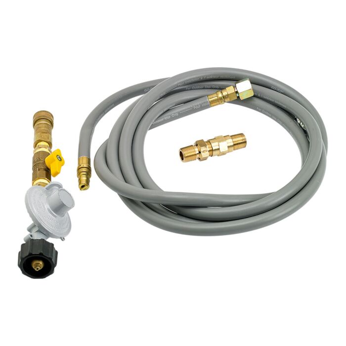 American Fire Glass Propane Gas Fire Pit Installation Kit with 11 Foot Hose  and  Quick Connect