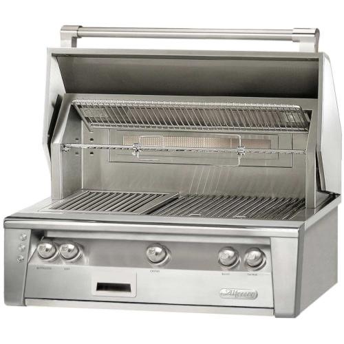 Alfresco Grills ALXE 36 Inch 3 Burner Built In Natural Gas Grill with Rear Infrared Burner   Stainless Steel