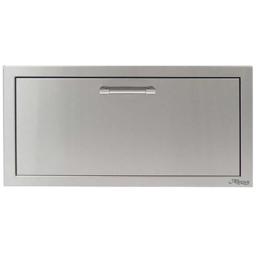 Alfresco Grills 30 Inch Stainless Steel VersaPower Single Accessory Drawer with Soft Close Hardware   Stainless Steel