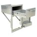 Alfresco Grills 17 Inch Stainless Steel Right Hinged Single Door  and  Single Drawer Combo with Soft Close Hardware   Stainless Steel