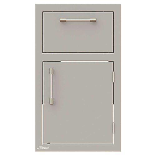 Alfresco Grills 17 Inch Stainless Steel Right Hinged Single Door  and  Paper Towel Holder Combo   Stainless Steel