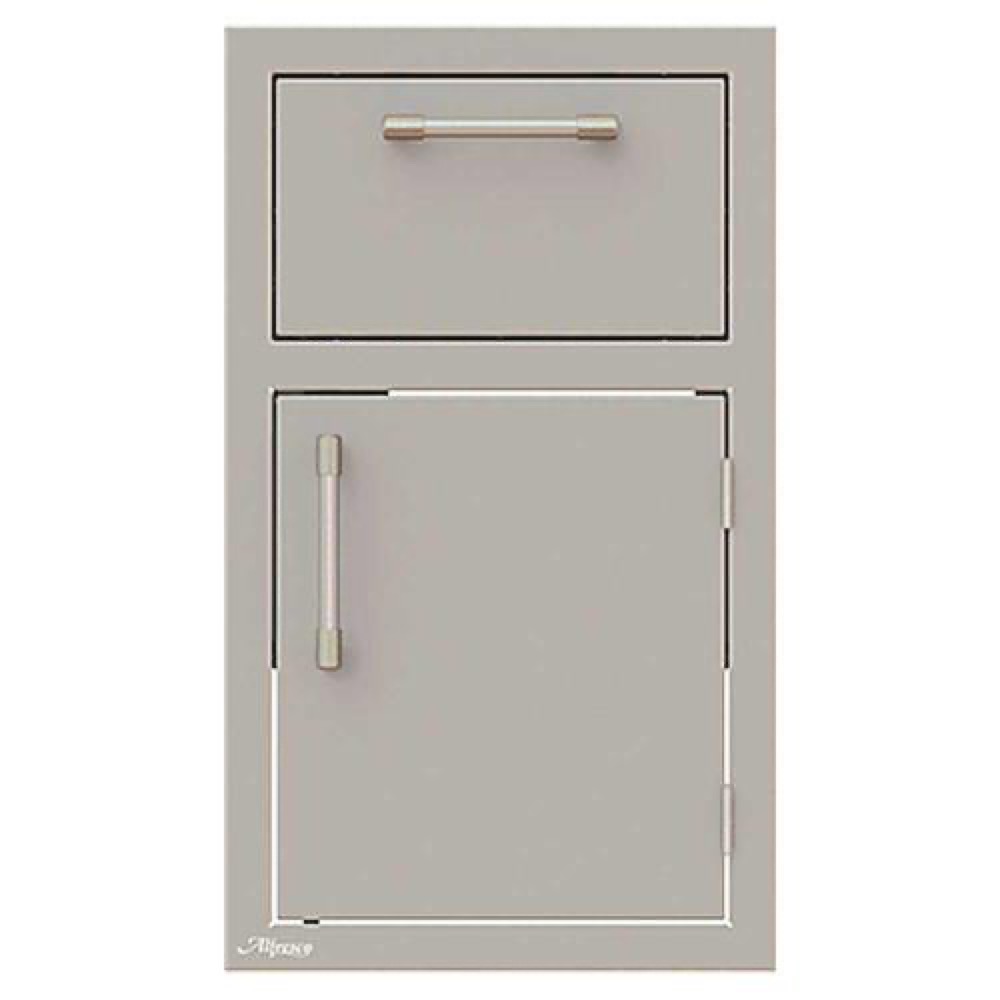 Alfresco Grills 17 Inch Stainless Steel Right Hinged Single Door  and  Paper Towel Holder Combo   Stainless Steel