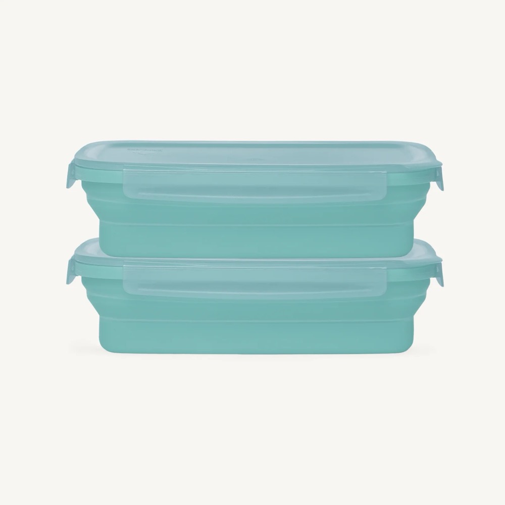 Drip EZ Secondz Food Storage Prep Tub   2 Pack   Ice Blue