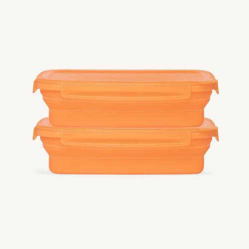Drip EZ Secondz Food Storage Prep Tub   2 Pack   Orange