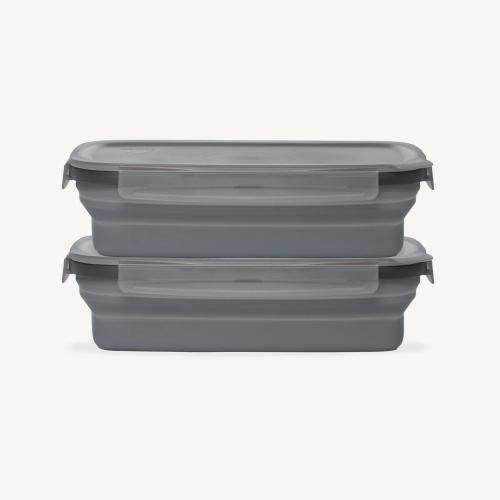Drip EZ Secondz Food Storage Prep Tub   2 Pack   Charcoal