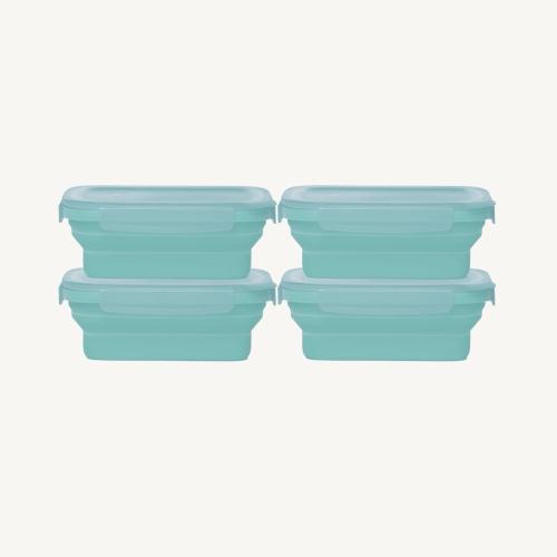 Drip EZ Secondz Food Storage Prep Tub   4 Pack   Ice Blue