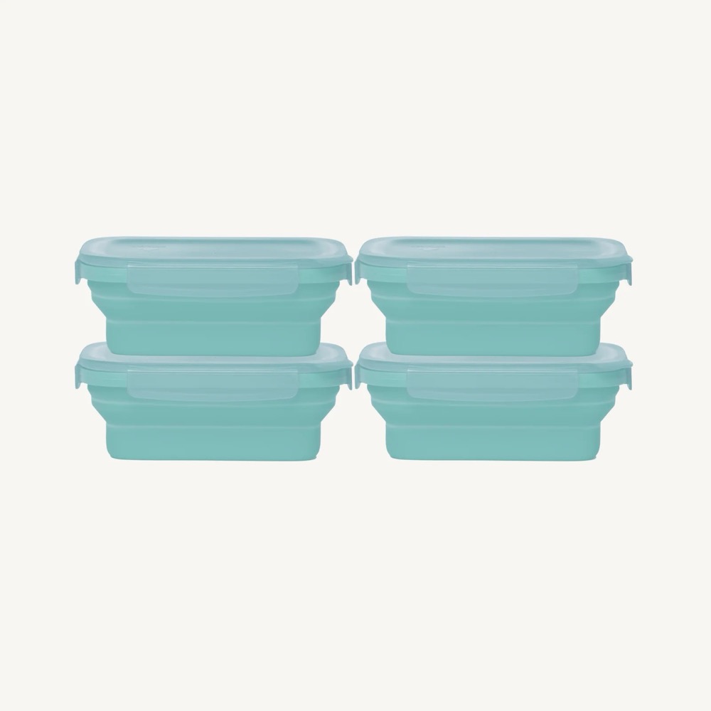 Drip EZ Secondz Food Storage Prep Tub   4 Pack   Ice Blue