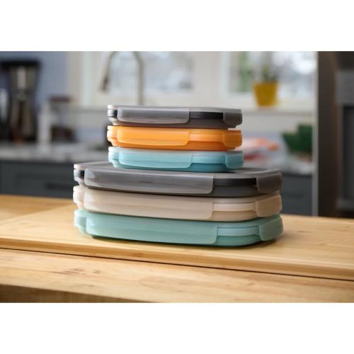 Drip EZ Secondz Food Storage Prep Tub   4 Pack   Ice Blue