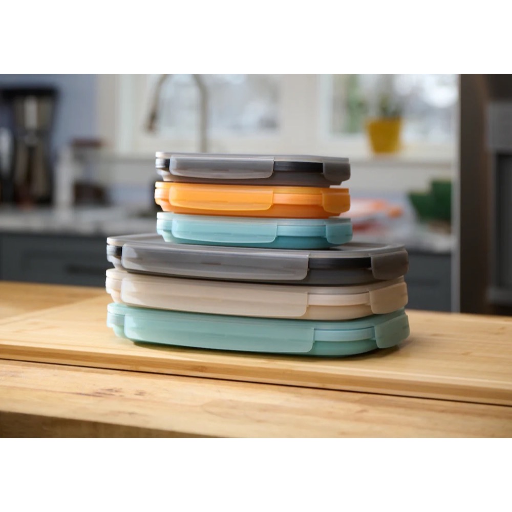 Drip EZ Secondz Food Storage Prep Tub   4 Pack   Sandstone