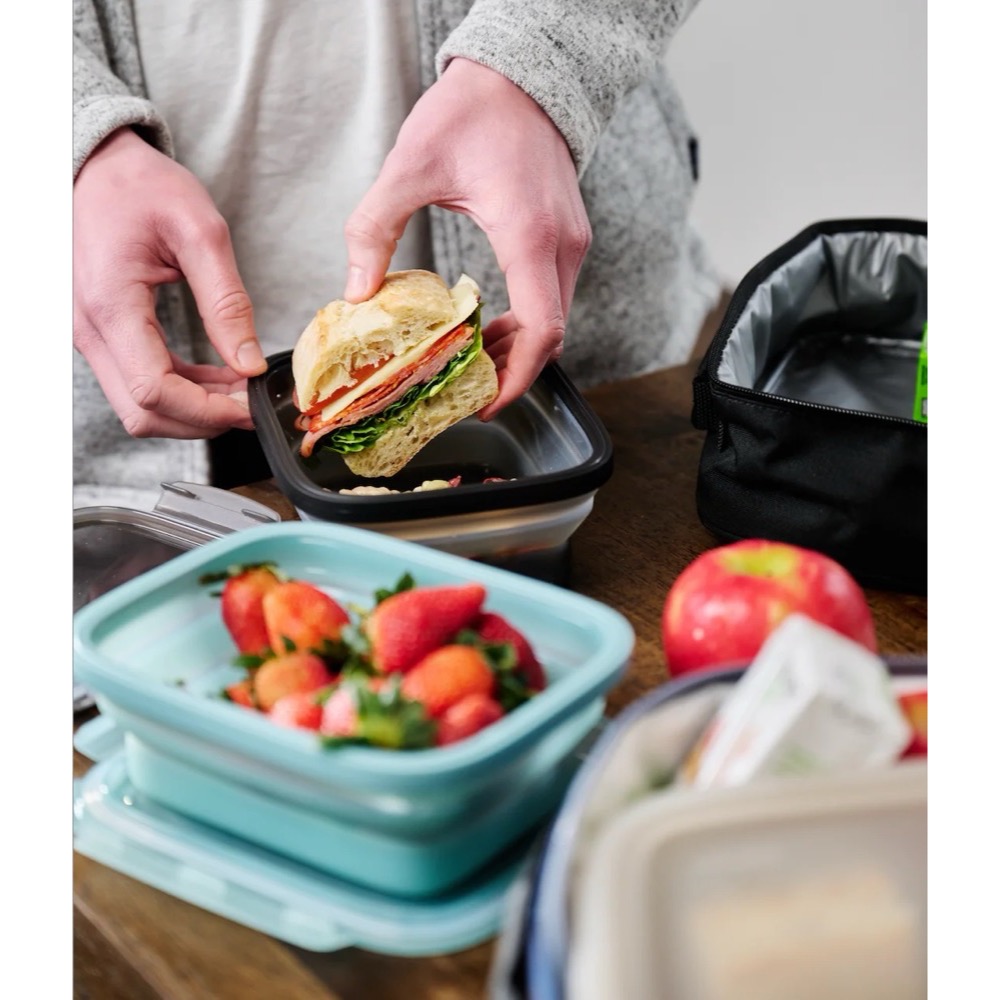 Drip EZ Secondz Food Storage Prep Tub   4 Pack   Sandstone