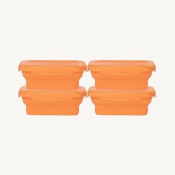 Drip EZ Secondz Food Storage Prep Tub 4 Pack Orange350