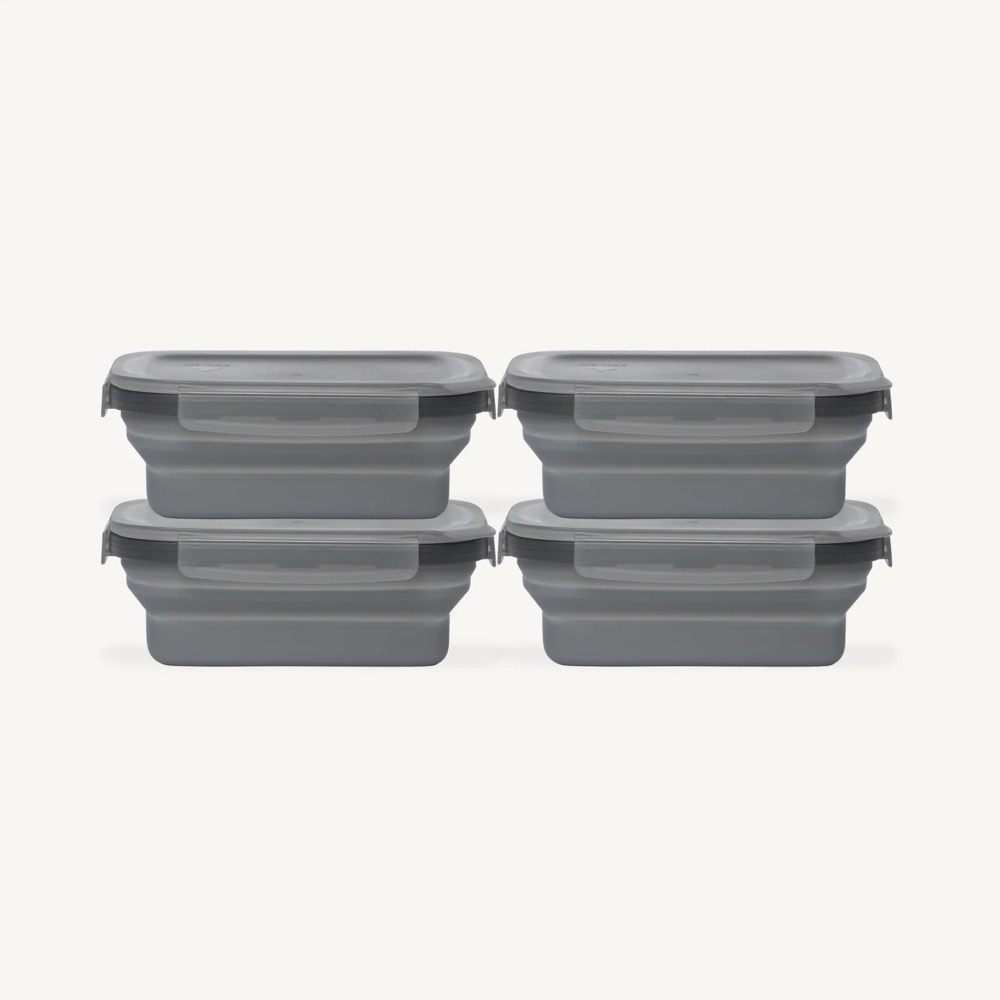 Drip EZ Secondz Food Storage Prep Tub   4 Pack   Charcoal