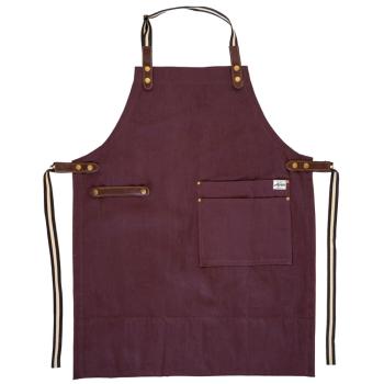 The Apres Supply Co The Pizza Master BBQ Apron Heavy Duty Recycled Cotton with Leather Trim350
