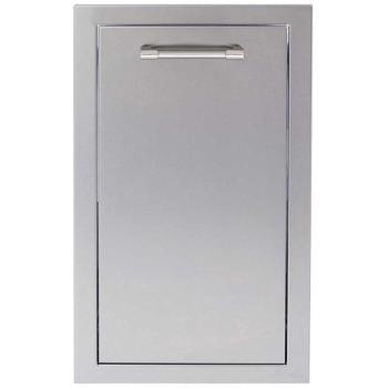 Alfresco Grills 15 Inch Roll Out Stainless Steel Trash Bin with Soft Close Hardware Stainless Steel AXE TC SC350