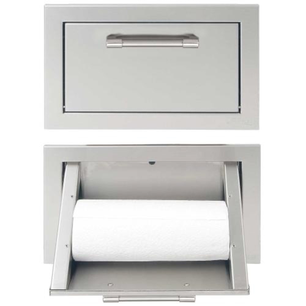 Alfresco Grills 17 Inch Tilt Out Stainless Steel Paper Towel Dispenser   Stainless Steel
