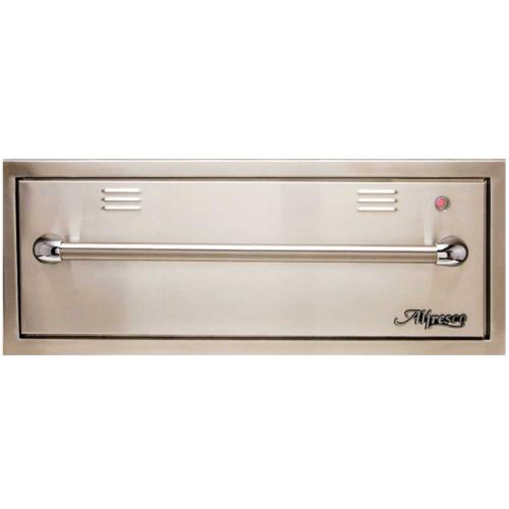 Alfresco Grills 30 Inch 110v Electric Outdoor Warming Drawer   Stainless Steel