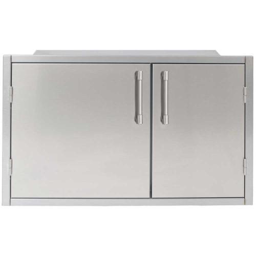 Alfresco Grills 36 x 21 Inch Stainless Steel Enclosed Water Resistant Dry Storage Pantry   Stainless Steel