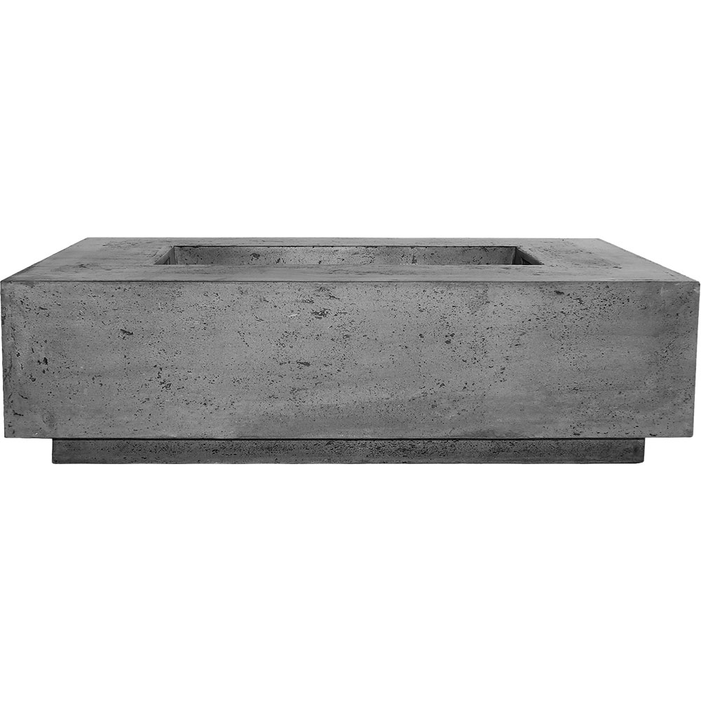 Prism Hardscapes Tavola 1 56 Inch 65000 BTU Natural Gas Rectangular Fire Pit Table   Pewter