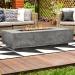 Prism Hardscapes Tavola 1 56 Inch 65000 BTU Natural Gas Rectangular Fire Pit Table   Pewter