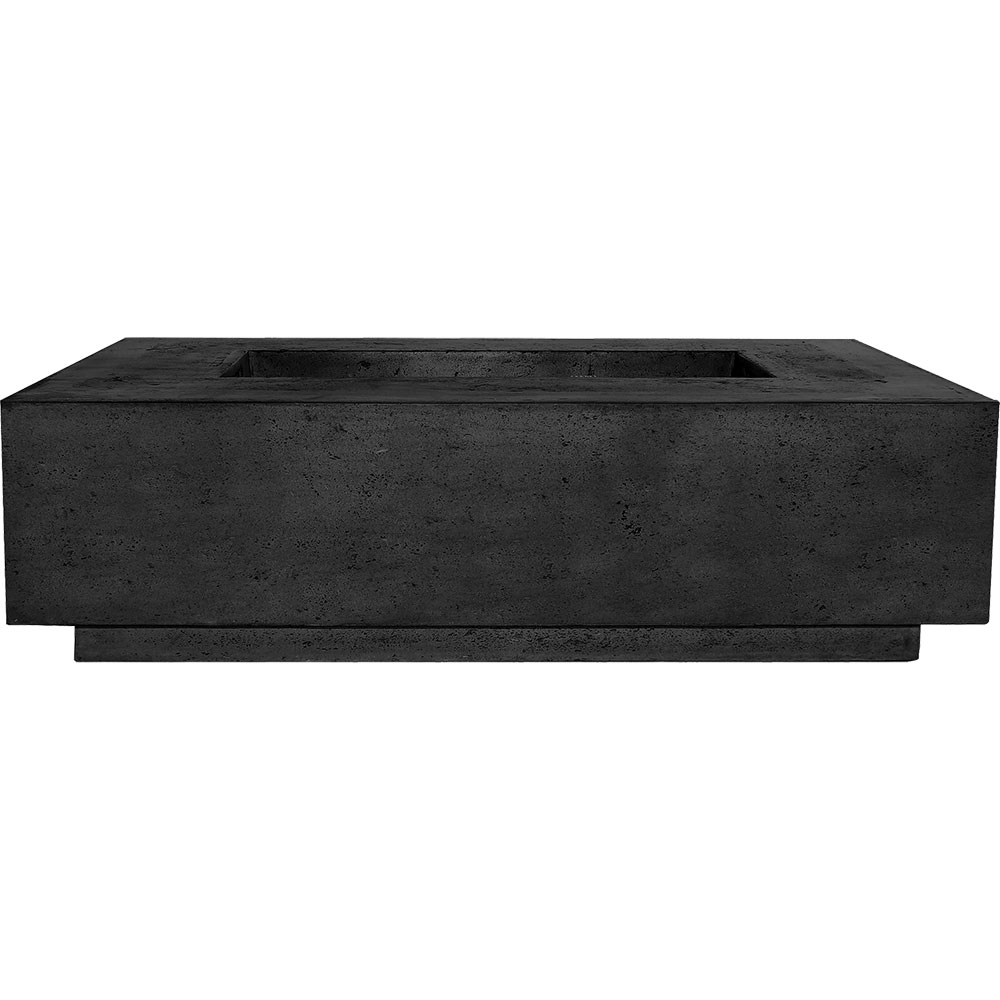 Prism Hardscapes Tavola 1 56 Inch 65000 BTU Propane Gas Rectangular Fire Pit Table   Ebony