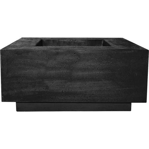 Prism Hardscapes Tavola 2 36 Inch 65000 BTU Natural Gas Square Fire Pit Table   Ebony