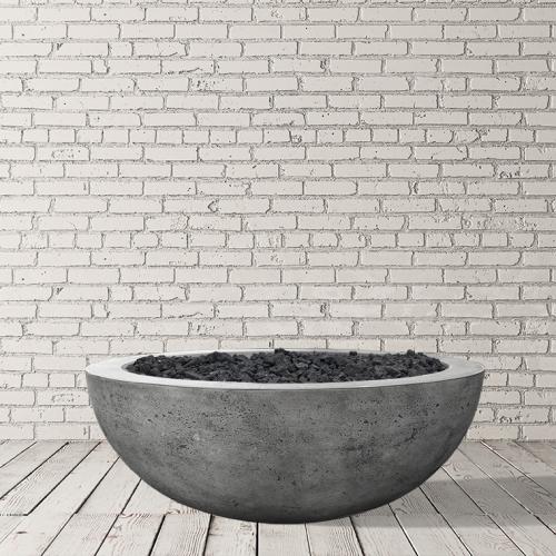 Prism Hardscapes Moderno 4 48 Inch 65000 BTU Natural Gas Round Fire Pit Bowl   Cafe