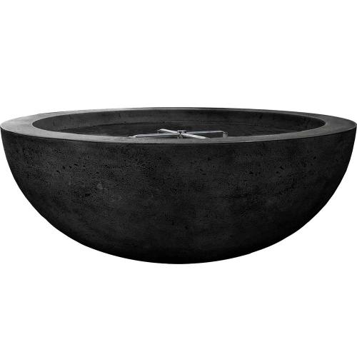 Prism Hardscapes Moderno 4 48 Inch 65000 BTU Propane Gas Round Fire Pit Bowl   Ebony