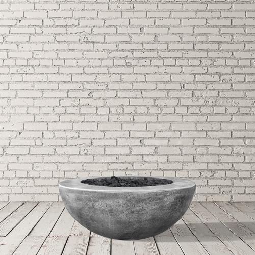 Prism Hardscapes Moderno 5 36 Inch 65000 BTU Propane Gas Round Fire Pit Bowl   Cafe