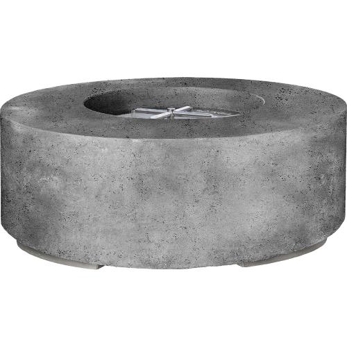 Prism Hardscapes Rotondo 48 Inch Round 65000 BTU Natural Gas Fire Pit Table   Pewter