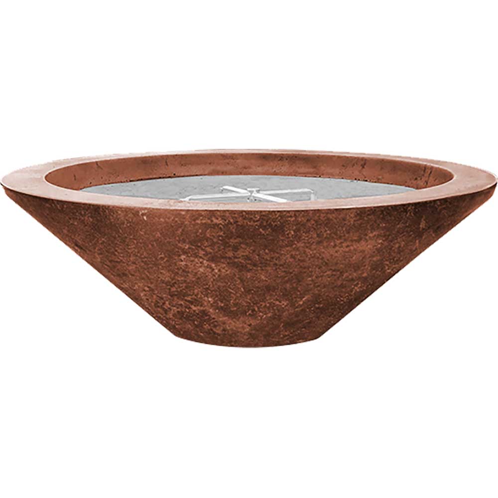 Prism Hardscapes Embarcadero 48 Inch Round 65000 BTU Propane Gas Fire Pit Bowl   Cafe