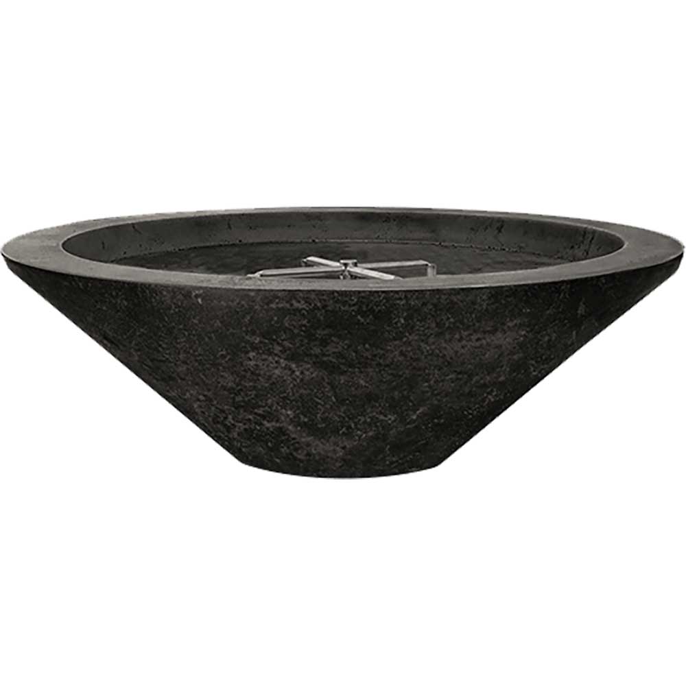 Prism Hardscapes Embarcadero 48 Inch Round 65000 BTU Propane Gas Fire Pit Bowl   Ebony