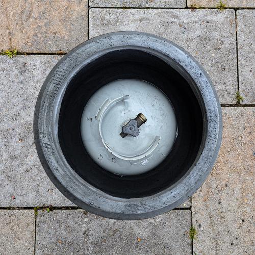 Prism Hardscapes Mod 20 Inch Round Propane Tank Enclosure   Cafe