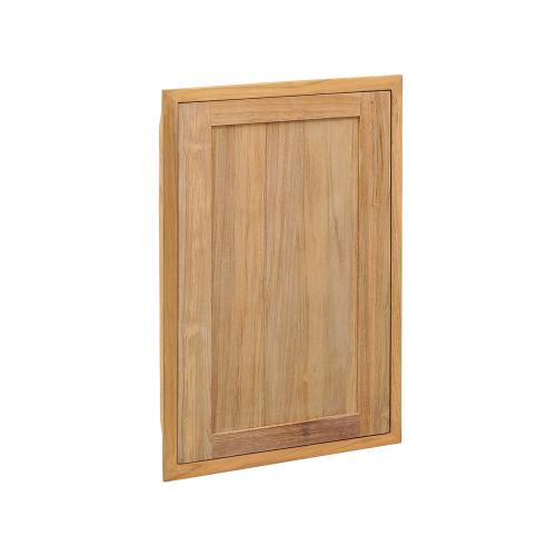 Pacific Teak Millworks Shaker Style 18 Inch x 28 Inch Teak Wood Full Height Vertical Single Access Door