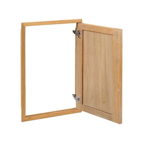 Pacific Teak Millworks Shaker Style 18 Inch x 28 Inch Teak Wood Full Height Vertical Single Access Door