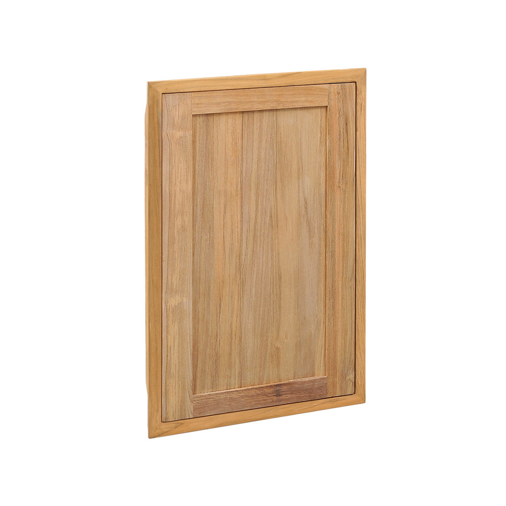Pacific Teak Millworks Shaker Style 18 Inch x 28 Inch Teak Wood Full Height Vertical Single Access Door