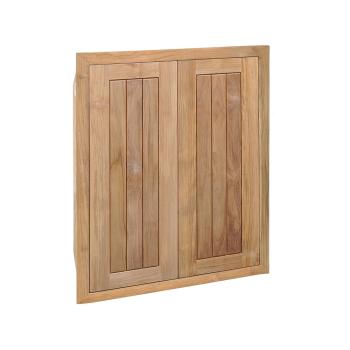 Pacific Teak Millworks Cottage Style 24 Inch x 28 Inch Teak Wood Full Height Double Access Door350
