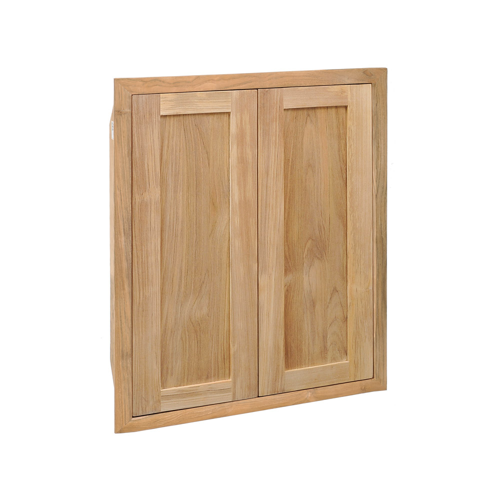 Pacific Teak Millworks Shaker Style 24 Inch x 28 Inch Teak Wood Full Height Double Access Door