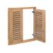 Pacific Teak Millworks Louvered Style 24 Inch x 28 Inch Teak Wood Full Height Double Access Door