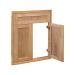 Pacific Teak Millworks Shaker Style 24 Inch x 28 Inch Teak Wood Double Access Door with False Front Drawer